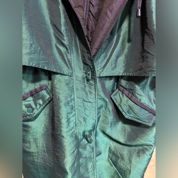 IZZI Vintage Coat Size S Purple Green - Picture 2 of 7
